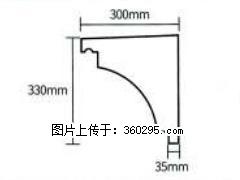 产品分解图型 - 檐口线，型号：SX311-YK-2，规格：300x330mm(2) - 黄石三象EPS建材 hshi.sx311.cc